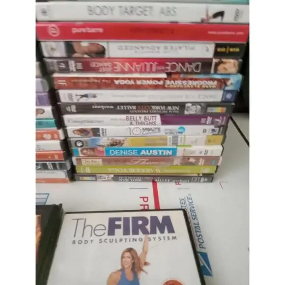 Lot Of 46 Ulimate Workout Lot Of Dvds Pilates Yoga Abs Core + More!~ Trl4#193